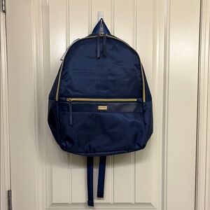NWT Benoss Milan Navy Blue Backpack with Gold Accents
